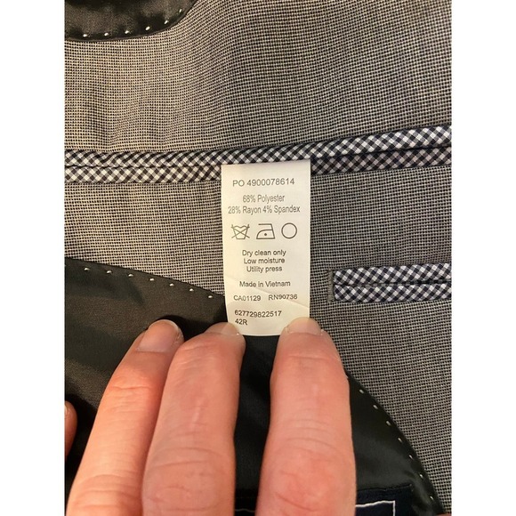 Chaps gray suit DB vented light gray 42 regular coat 36x30 pants NEW - Picture 7 of 9